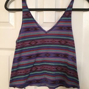 tribal print crop top